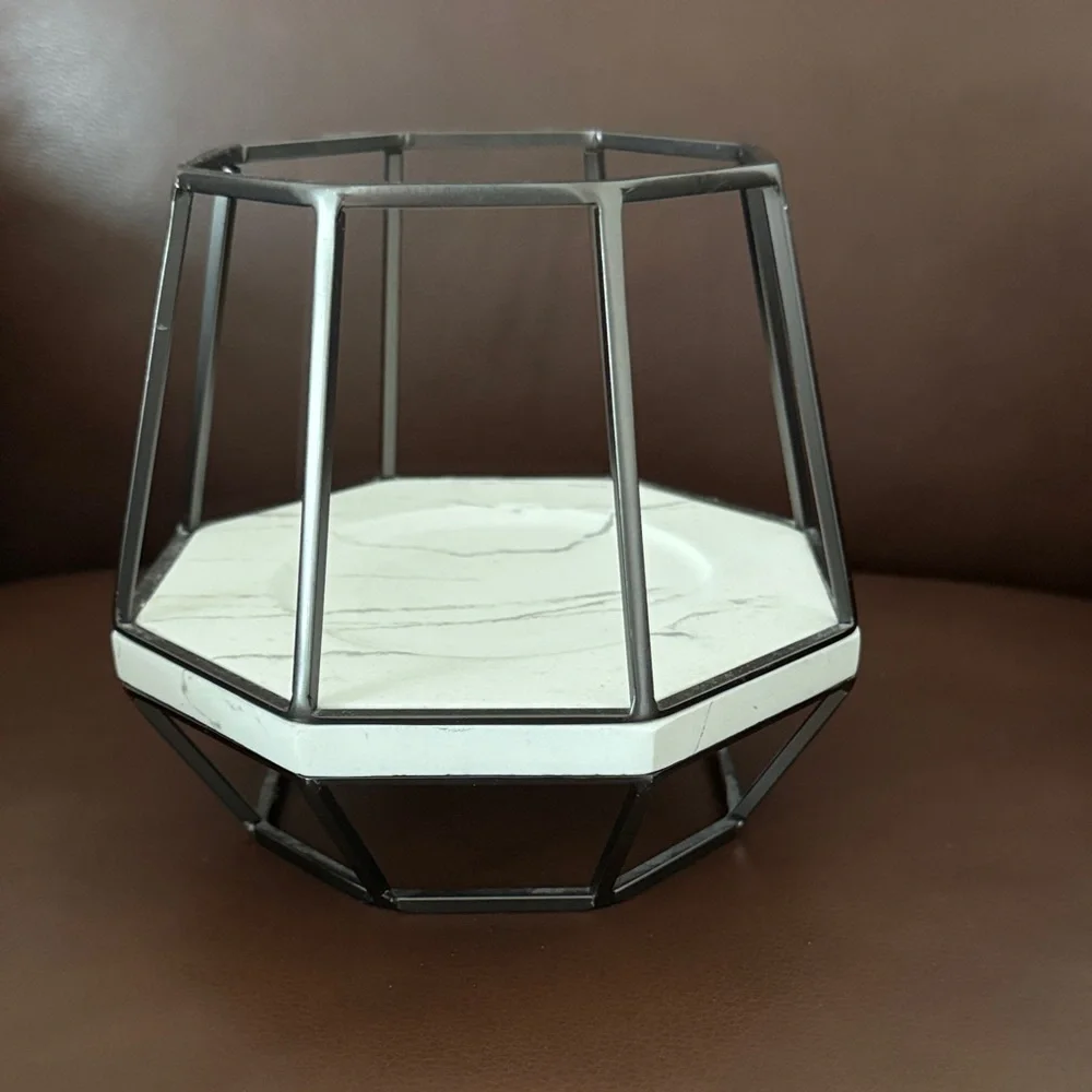BATH BODY WORKS GEOMETRIC PEDESTAL FRAME MEDIUMCANDLE HOLDER SLEEVE 6